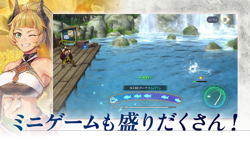 幻想水滸伝 STAR LEAP 釣りのミニゲーム画面